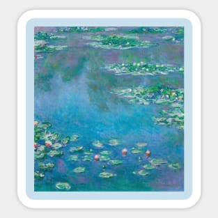 "Water Lillies in a Pond" Monet Painting Design Sticker